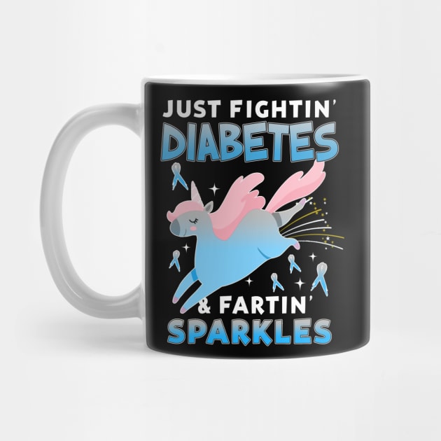 diabetes funny unicorn farting sparkles by TeesCircle